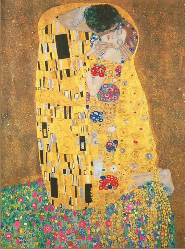 Reproduction du Baiser de Gustav Klimt